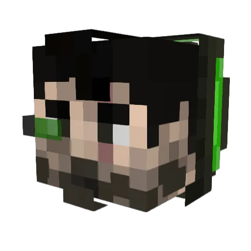 mak7on Minecraft avatar head, 3D render