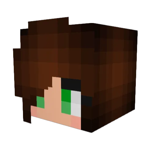 maka_112 Minecraft avatar head, 3D render