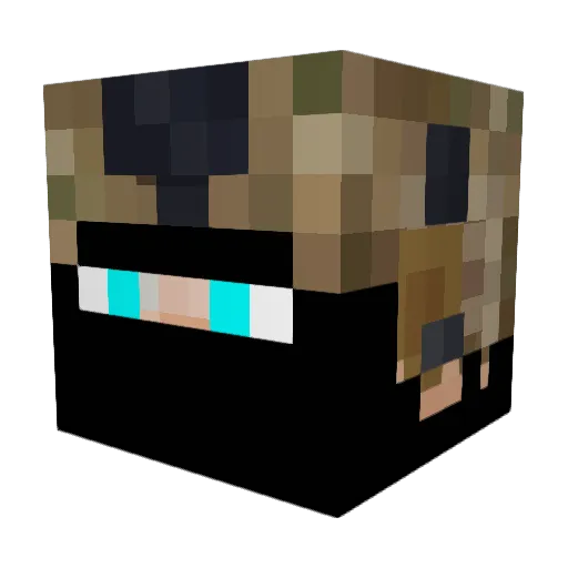 makajler Minecraft avatar head, 3D render