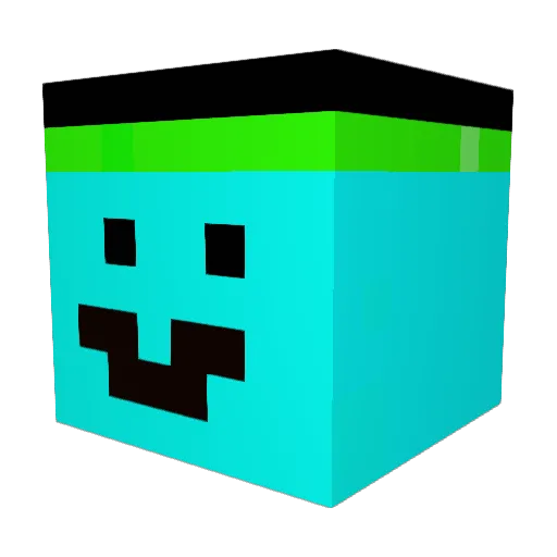 makaofo Minecraft avatar head, 3D render