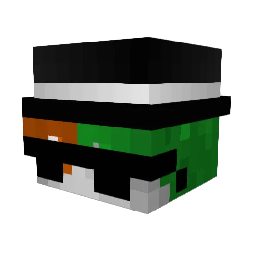makapluto Minecraft avatar head, 3D render