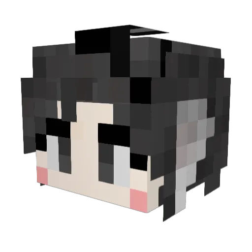 makaronimeu Minecraft avatar head, 3D render