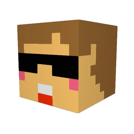 makarothi Minecraft avatar head, 3D render