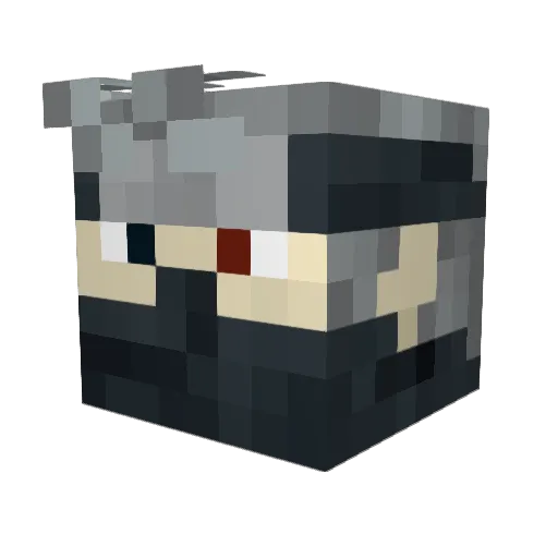 makaunlister Minecraft avatar head, 3D render