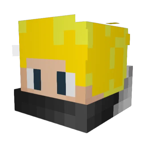 makayes Minecraft avatar head, 3D render
