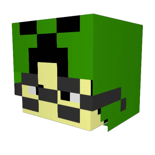 makei000 Minecraft avatar head, 3D render