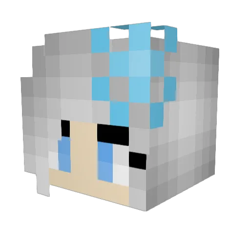 makemeon Minecraft avatar head, 3D render