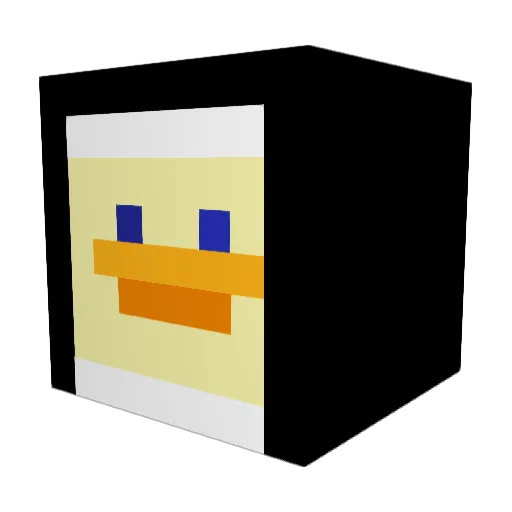 makerelm Minecraft avatar head, 3D render