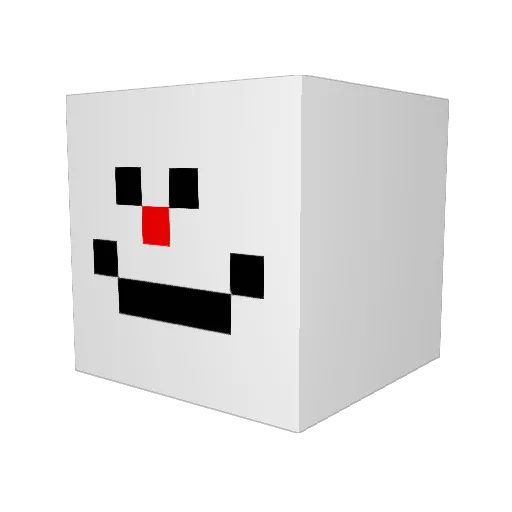 makersScript Minecraft avatar head, 3D render