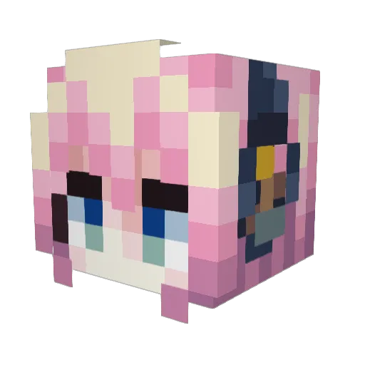 makeshiftcoffin Minecraft avatar head, 3D render