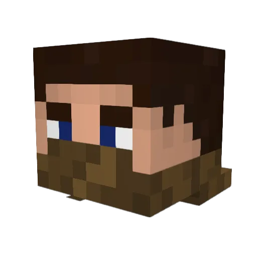 makezack92 Minecraft avatar head, 3D render