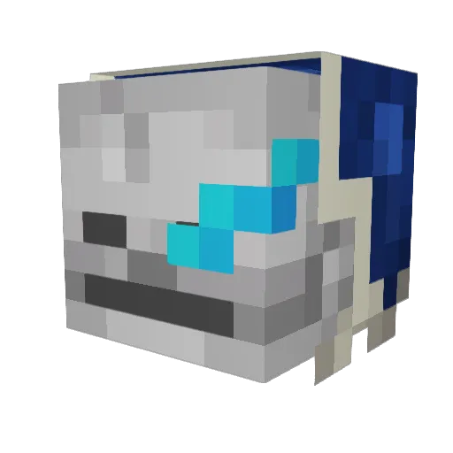 makgangmin Minecraft avatar head, 3D render