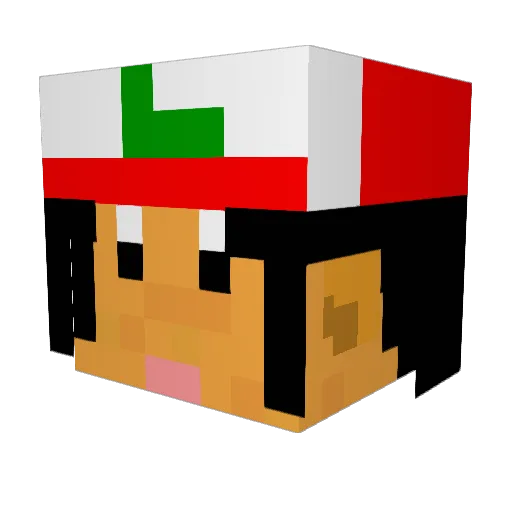 makibao Minecraft avatar head, 3D render