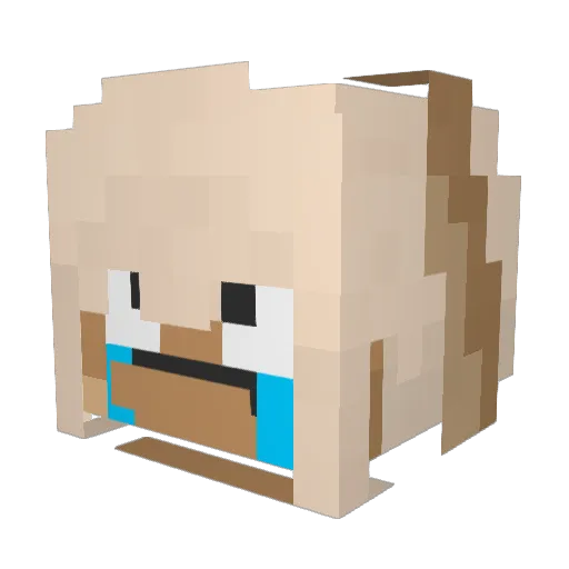 makicy Minecraft avatar head, 3D render