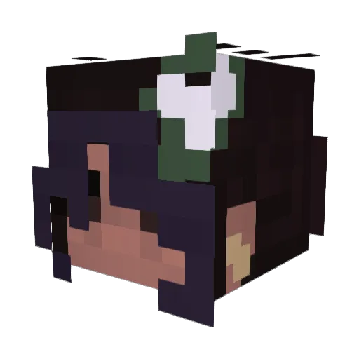 makiiuu Minecraft avatar head, 3D render