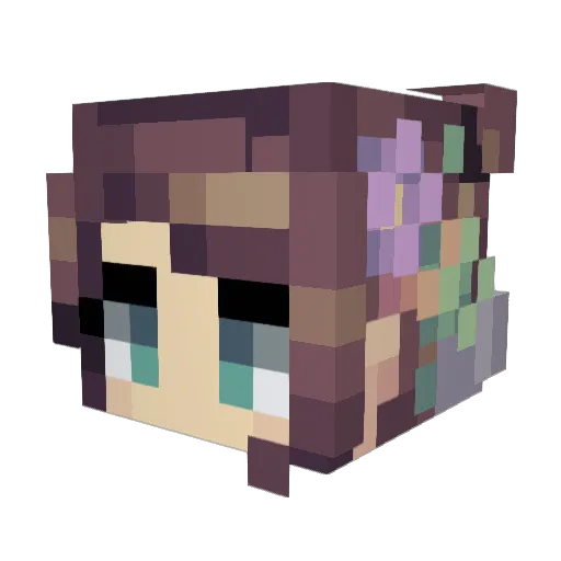 makilila Minecraft avatar head, 3D render