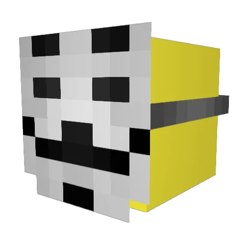 making_map_art Minecraft avatar head, 3D render