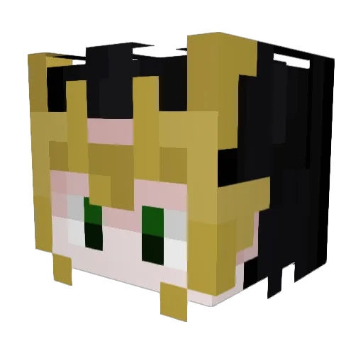 makinglunch Minecraft avatar head, 3D render