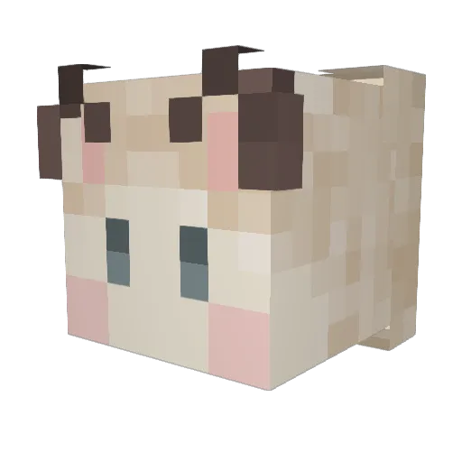 makipipi Minecraft avatar head, 3D render