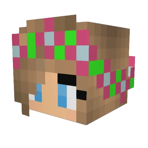 makiscool Minecraft avatar head, 3D render