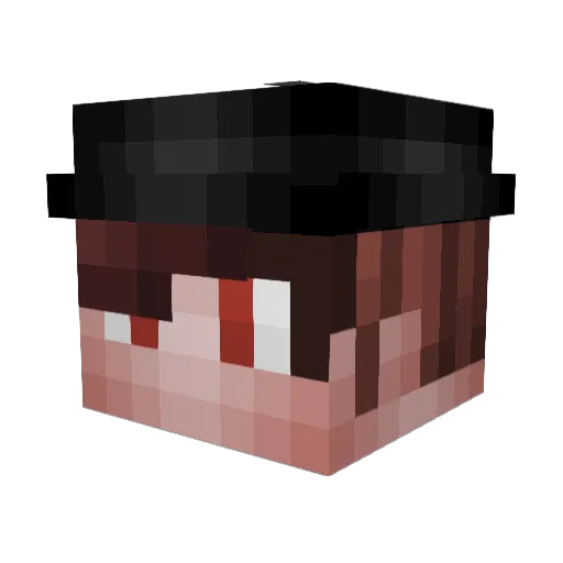 makkocrafter Minecraft avatar head, 3D render