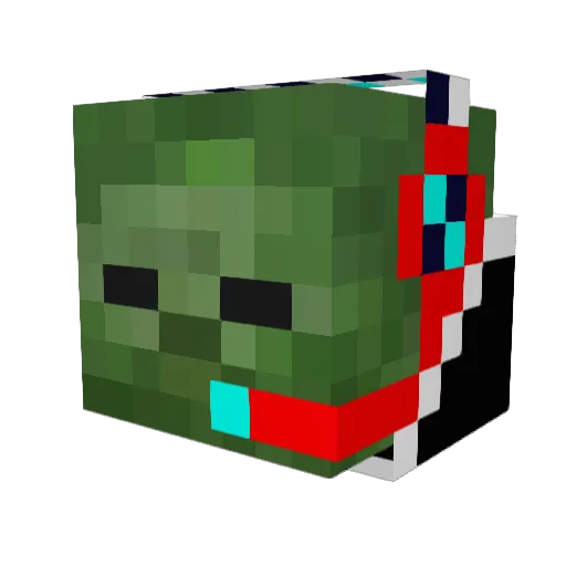 makl1k Minecraft avatar head, 3D render