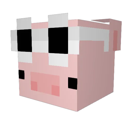 makokon Minecraft avatar head, 3D render