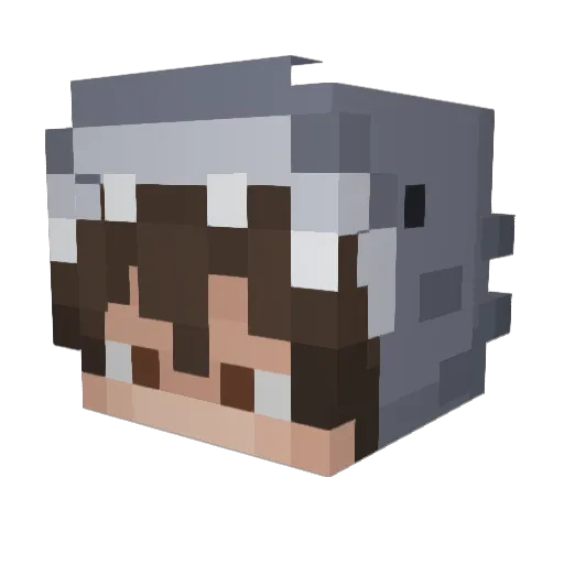 makooYT Minecraft avatar head, 3D render