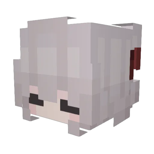 makoteki Minecraft avatar head, 3D render