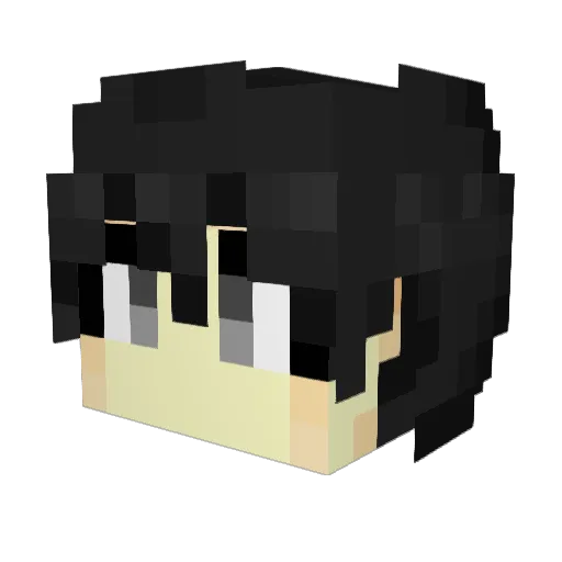 makotoburger Minecraft avatar head, 3D render