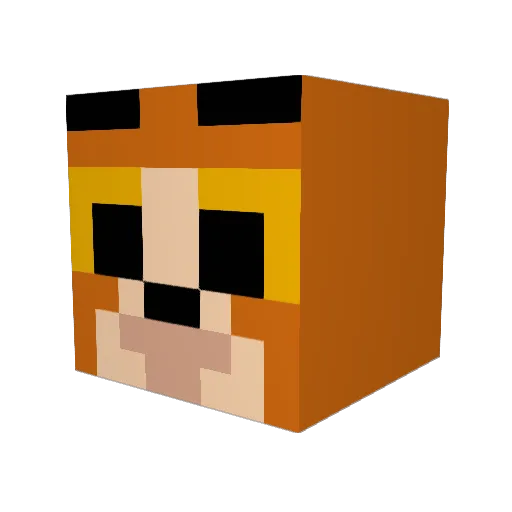 makoxan Minecraft avatar head, 3D render
