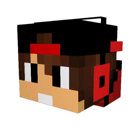 maks12211 Minecraft avatar head, 3D render