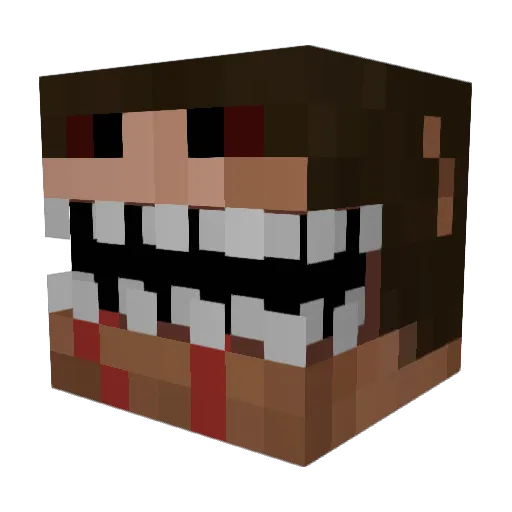 maks_super_ Minecraft avatar head, 3D render