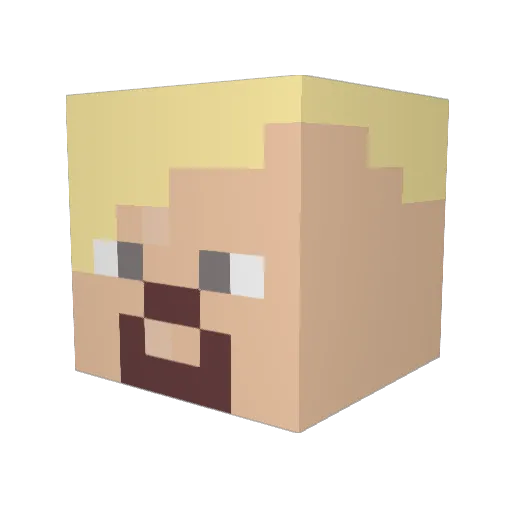 maksanRS Minecraft avatar head, 3D render