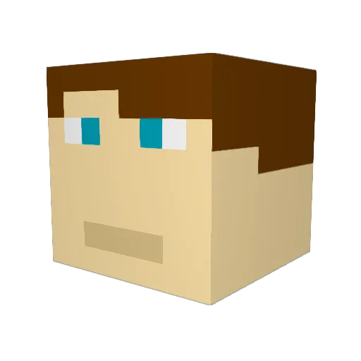 maksbyte Minecraft avatar head, 3D render