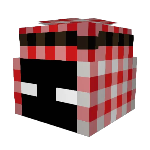 makseek Minecraft avatar head, 3D render