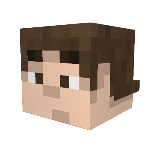 maksevil Minecraft avatar head, 3D render