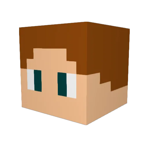makshade Minecraft avatar head, 3D render