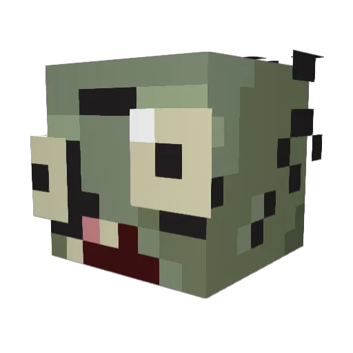 maksze Minecraft avatar head, 3D render