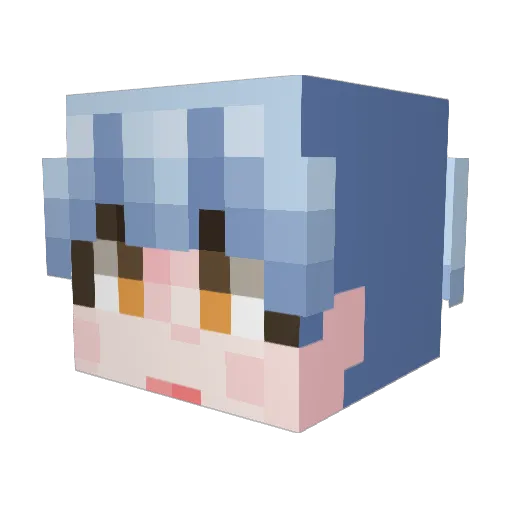 maktoob1 Minecraft avatar head, 3D render