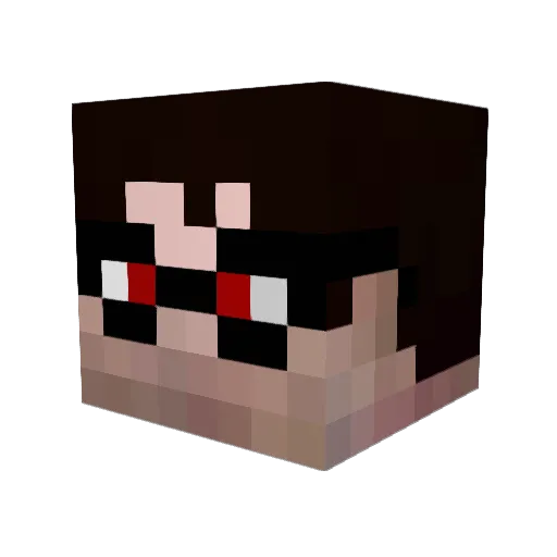 makuraozaki Minecraft avatar head, 3D render