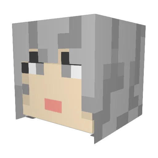 makuro_sin Minecraft avatar head, 3D render