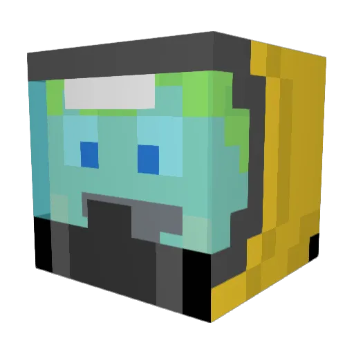 makuto1 Minecraft avatar head, 3D render