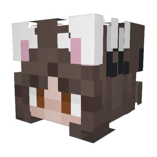 makypooh1 Minecraft avatar head, 3D render