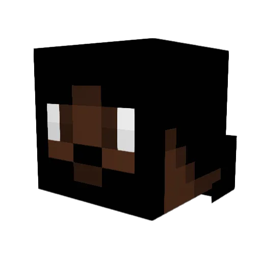 mal10w Minecraft avatar head, 3D render