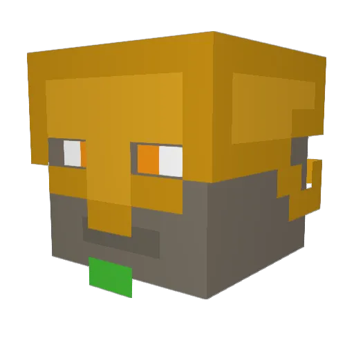 malackar Minecraft avatar head, 3D render
