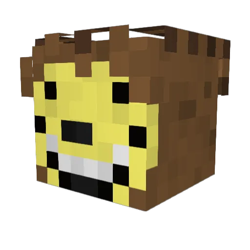 malakakakaka Minecraft avatar head, 3D render