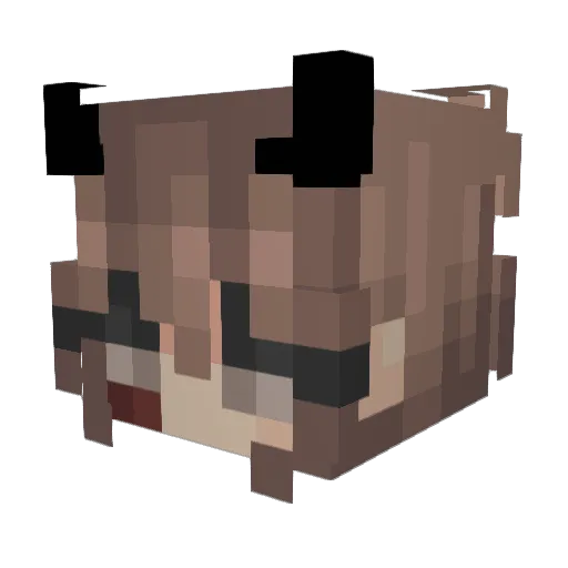 malandrina_ Minecraft avatar head, 3D render