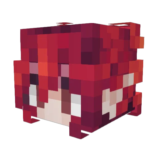 malanir Minecraft avatar head, 3D render