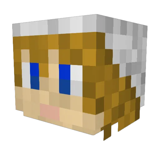 malatina Minecraft avatar head, 3D render